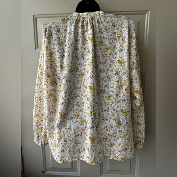 J.Crew Cotton-voile button-front top in soft posies Sz S - Picture 7 of 13